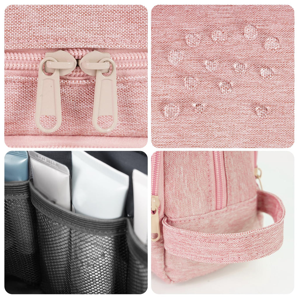 Toiletry Bag Hanging Dopp Kit Shaving Small Toiletry Bag, Pink