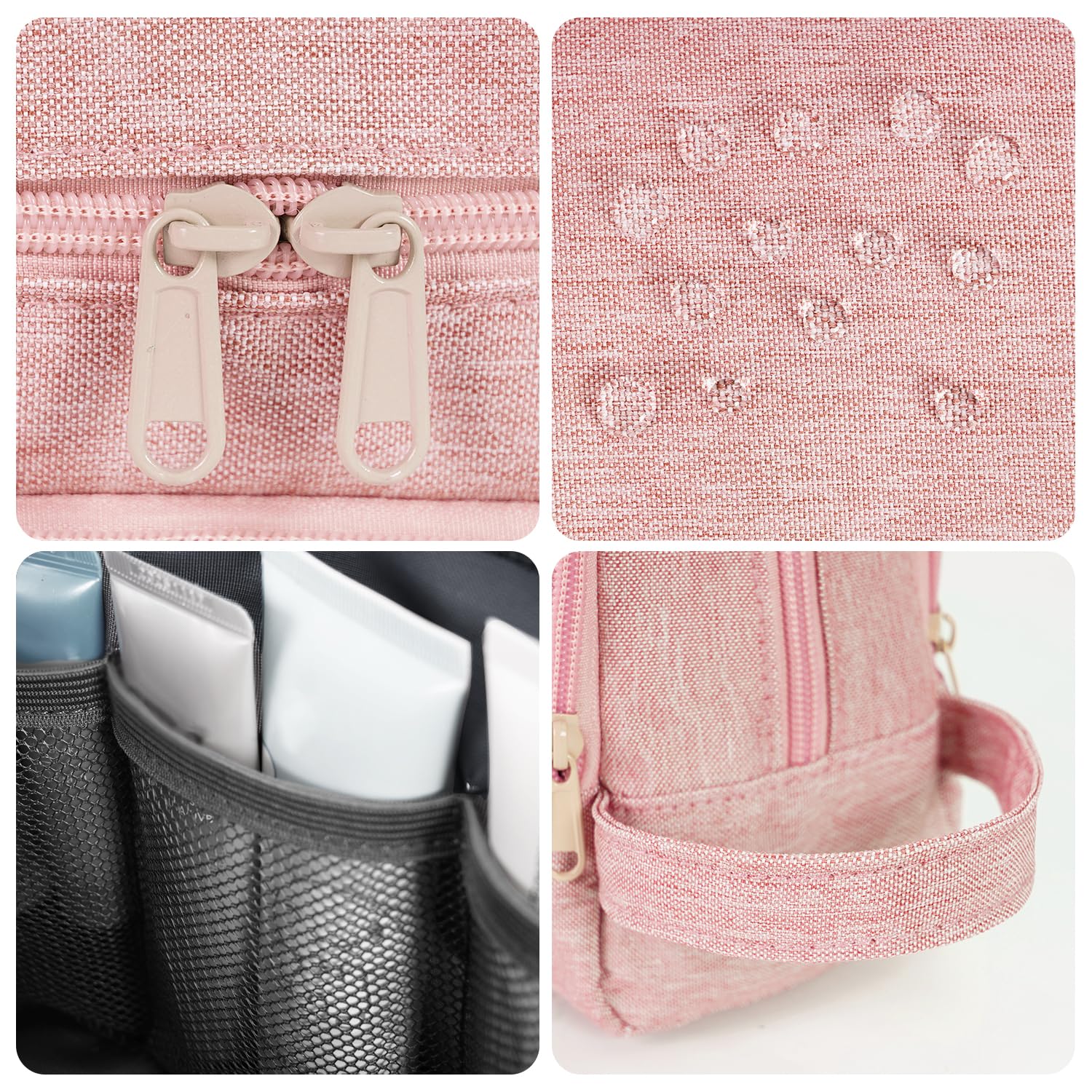 Toiletry Bag Hanging Dopp Kit Shaving Small Toiletry Bag, Pink